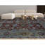 Wool Oriental Area Rug in Rust/Green/Gray