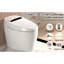 Toilette portative intelligente avec bidet intégré, siège chauffant et plusieurs méthodes de chasse, chasse d'eau siphonique, conception de batterie, lavage par bidet, séchage à air chaud intelligent, jet de réglage de la température du siège