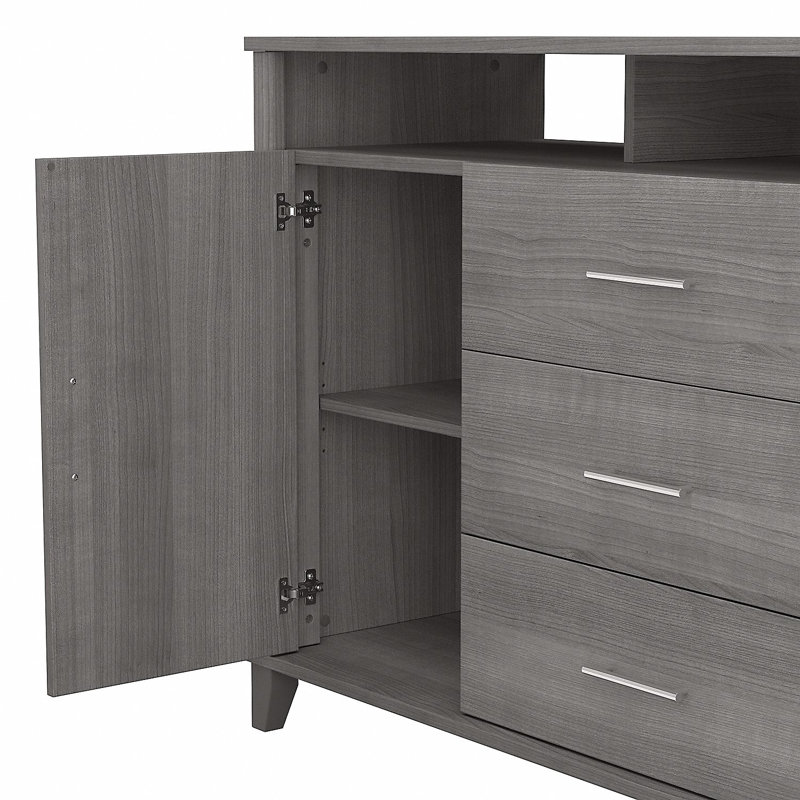 Crédence de rangement Kaionna, Gris platine