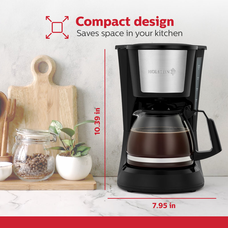 Cafetière 5 tasses Holstein Housewares, Noir