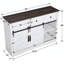 Armoire de bar de style campagnard avec porte-bouteilles et armoire à vin 54 po-118005413