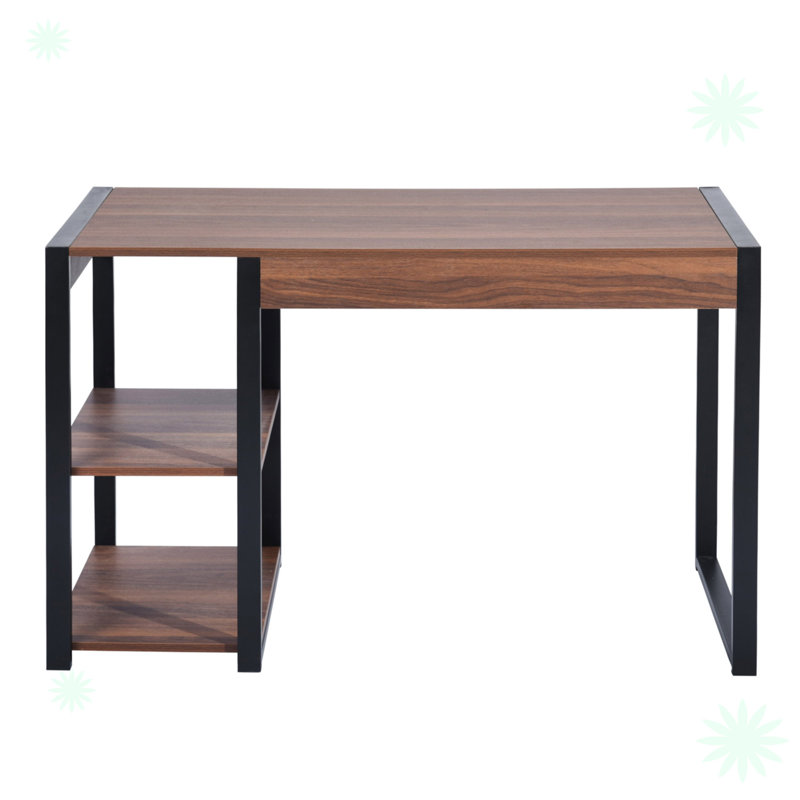 Bureau de travail de style industriel l 47 po avec tablette Avondale