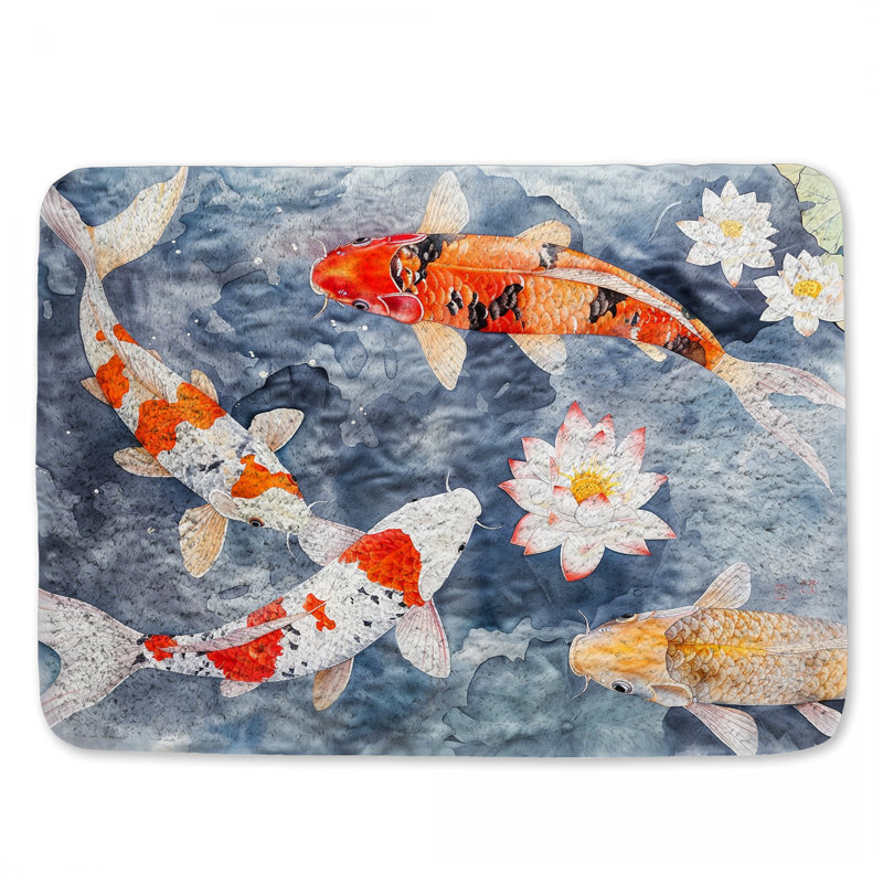 Tapis de bain en microfibre / microsuède Todor, L 17 po x L 24 po