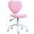Heart-Shaped Office Chair, Adjustable Swivel Chair For Bedroom & Vanity, Cute & Comfy Style