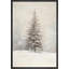 Œuvre de sapin enneigé enneigé, photos murales neutres de vacances rustiques modernes, impression sur toile encadrée-107118049-107118052
