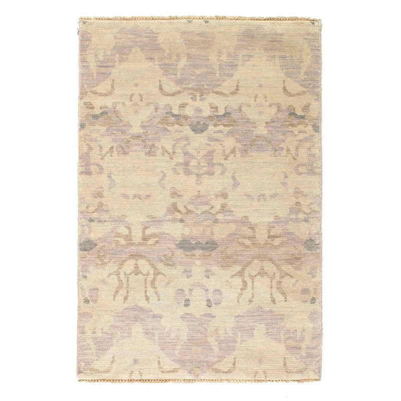 Canvello Fine Hand Knotted Modern Grey Rugs - 4' X 6'