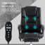 Fauteuil de massage avec 6 points de vibration, fauteuil d'ordinateur inclinable en cuir de polyuréthane chauffant lombaire avec hauteur réglable, repose-pieds et fonction d'inclinaison-561801252