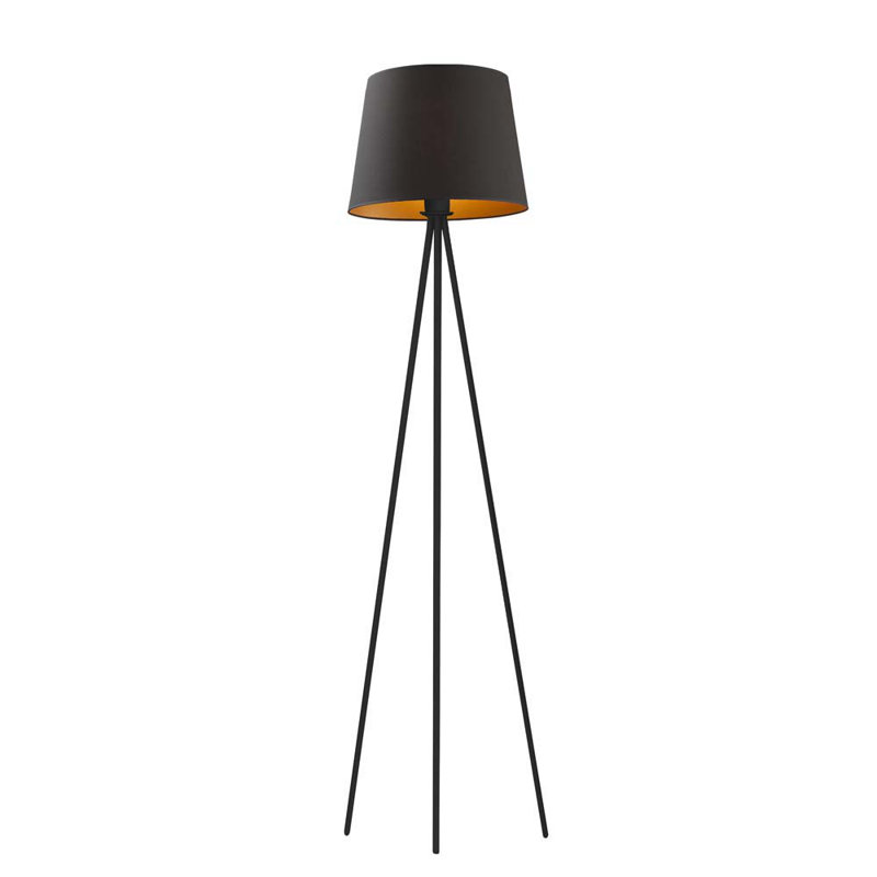 Gregg 153cm Tripod Floor Lamp, Black, Black