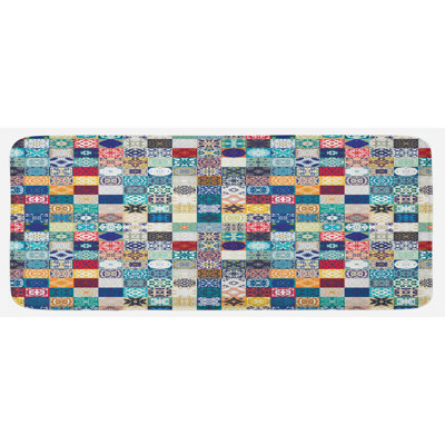 Eclectic Mixed Synthetic Kitchen Mat