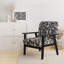Fauteuil d'appoint rembourré à motif géométrique noir et blanc