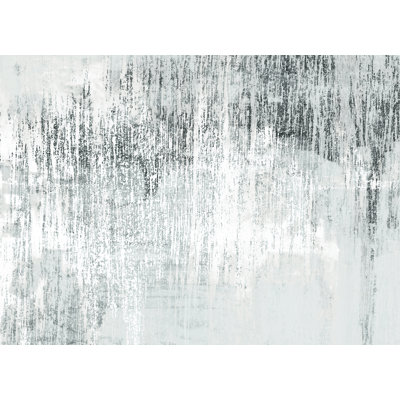 Black Gray And White Abstract 1 Piece Wrapped Canvas Wall Art