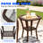 3-Piece Wicker Outdoor Swivel Rocking Chair Set with Cushions and Side Table-622960178-622960180