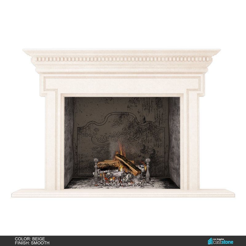 Saint Denis Fireplace Surround, Smooth Beige