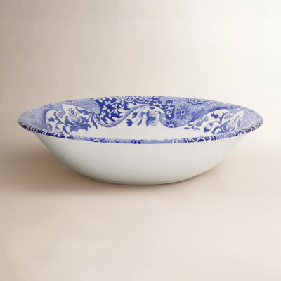 Blue Italian Christmas Earthenware Cereal Bowl