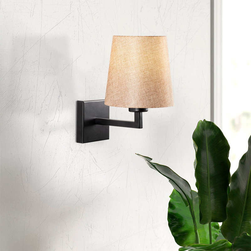 Gilmore Armed Sconce, Black, Brown