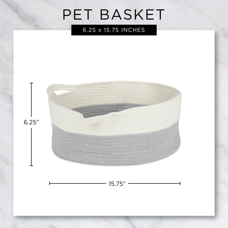 Dakota Fields Decorative Basket, Pink/Dark Gray