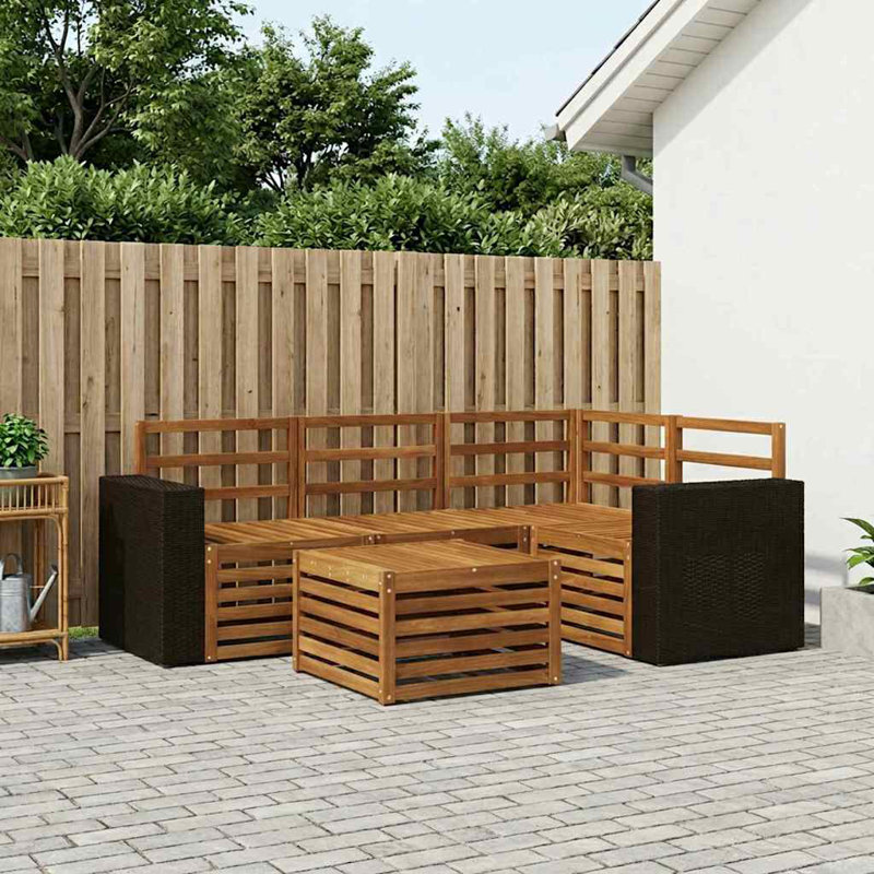  Outdoor Sofa Set 5 pcs Polyester