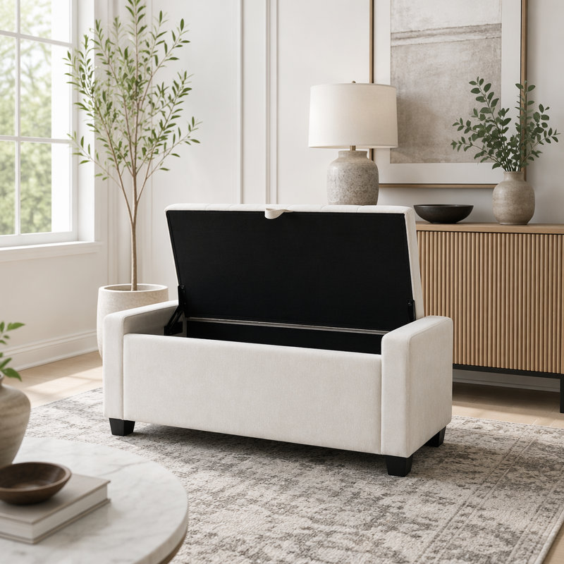 48" Ottoman with Storage, Storage Ottoman Bench