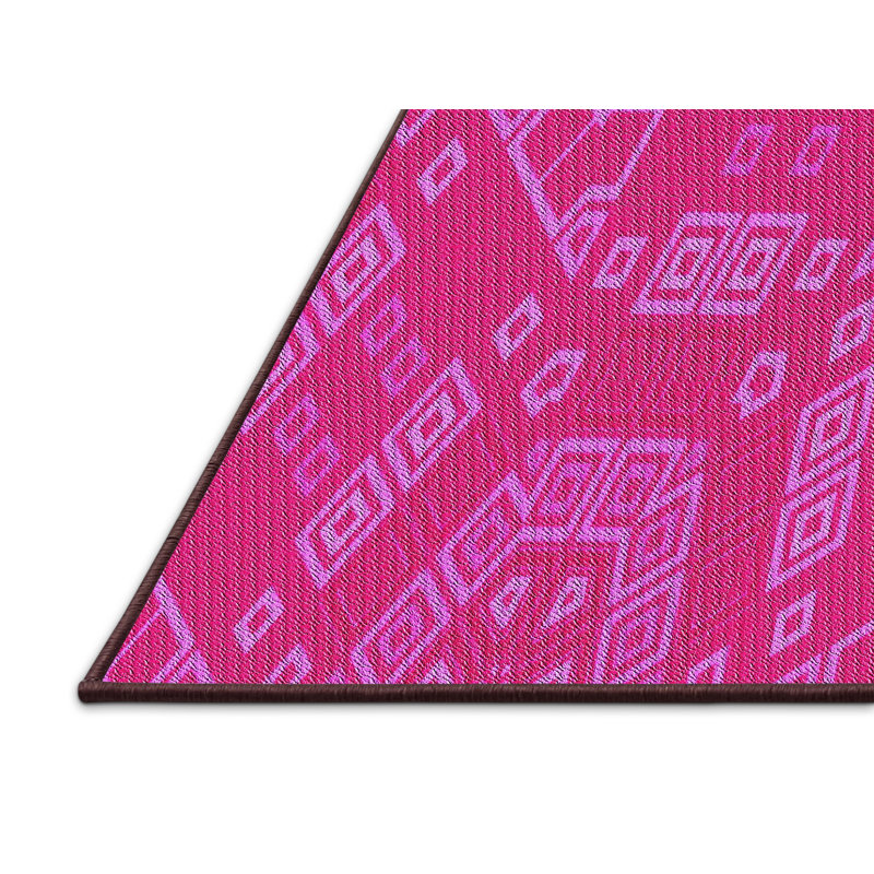 Tapis de zone mauve à motifs, Rectangle 5 pi x 7 pi