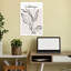 Leafy Elegance Abstract Contemporary Elegant Nature Plant Wall Art Print 1 Piece Wrapped Canvas Wall Art-422188281