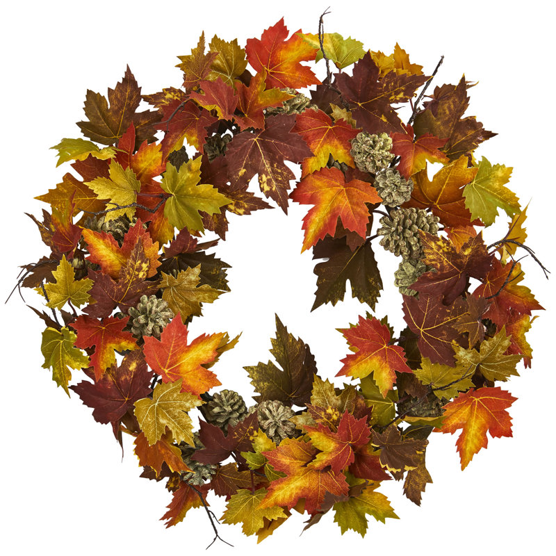 Couronne de pin 24 po et couronne en plastique