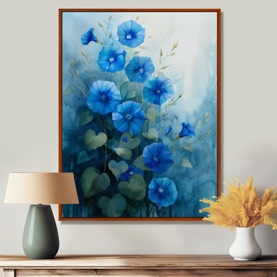 «Garden of Blue Dreams Morning Glory Flowers III - Morning Glory», art mural salon