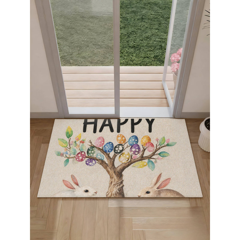 Tapis pour salle de bain et salle de gym, antidérapant, 20 L x 32 l, Pâques