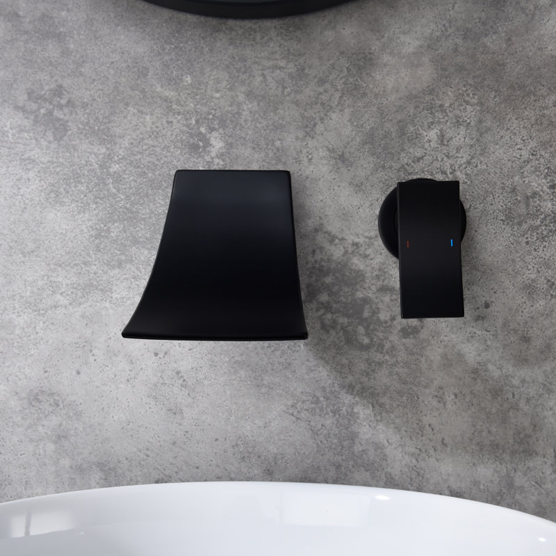 Wall Mounted Optional Single-handle Bathroom Faucet, Matte Black