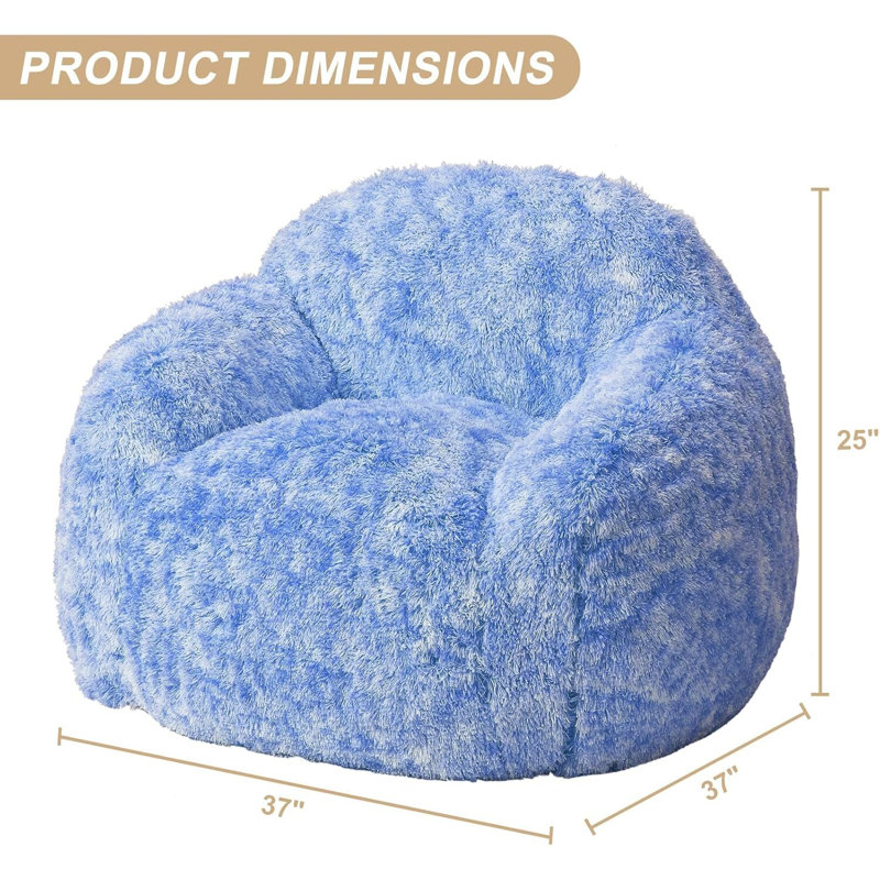 Fauteuil à billes, avec accoudoirs, Bleu