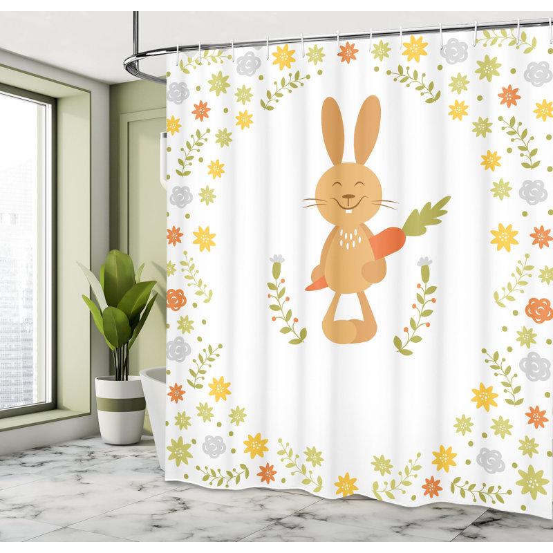 Funny Shower Curtain Set + Hooks, 70" H x 69" W