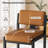 Comfortable Faux Leather Upholstered Dining Chair With Slightly Reclined Backrest And Straight Legs For Enhanced Support-1133755863