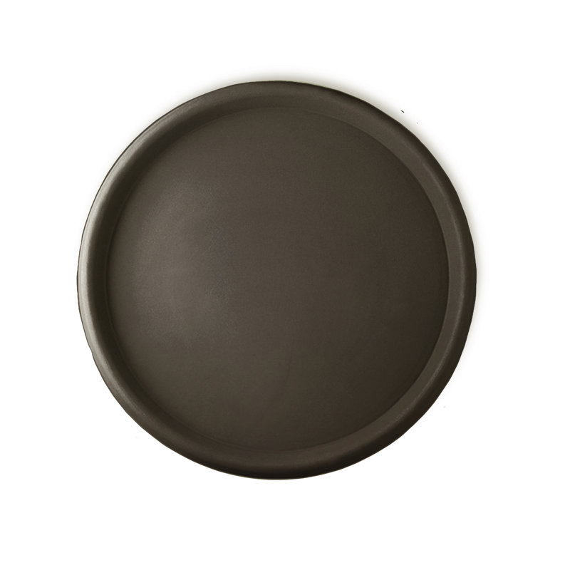 Circular Universal Round Planter Saucer, 1.5" H x 15" W x 15" D, Weathered Concrete