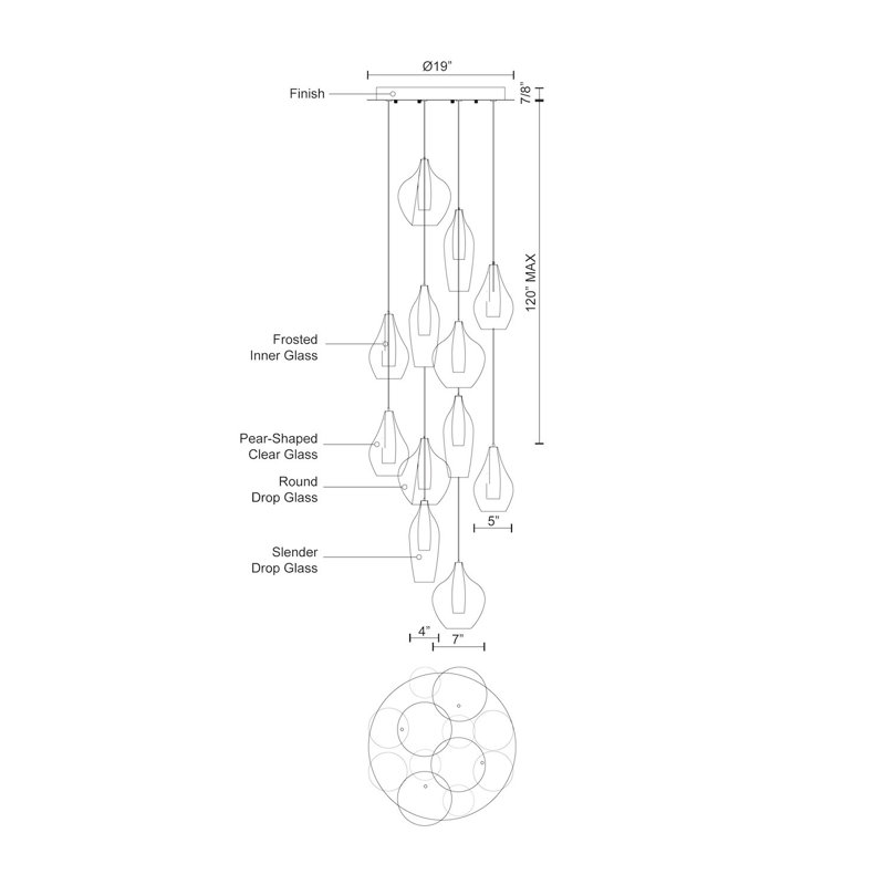 Victoria 12 - Light LED Pendant