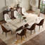 Ensemble de table de salle à manger avec table extensible en fritté de 94,5 po et 8 chaises en similicuir-133696279-134526265