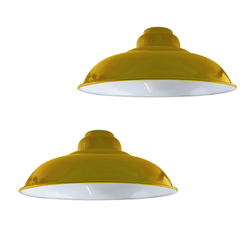 Lonnia 13.5cm H Metal Semi Curvy Lamp Shade ( Uno ), Yellow