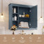 Armoire murale de salle de bain peu encombrante - Grand miroir avec étagère ouverte à 6 niveaux-333647514