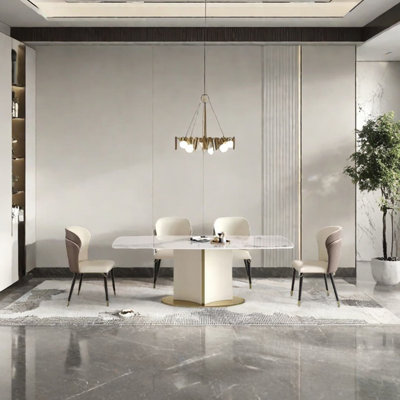 Superior sintered stone dining table set