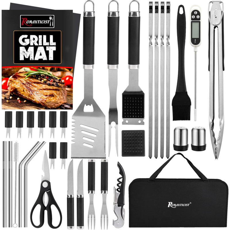 Stainless Steel Non-Stick Dishwasher Safe Grilling Tool Set