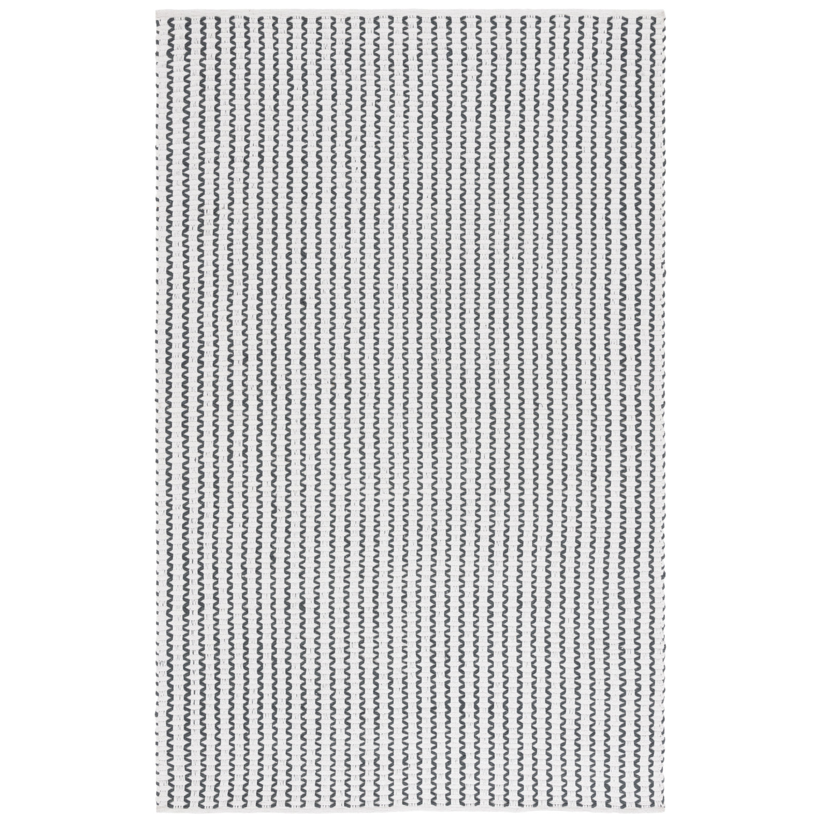 Hand-Woven Chevron Cotton Rug, Rectangle 9' x 12'