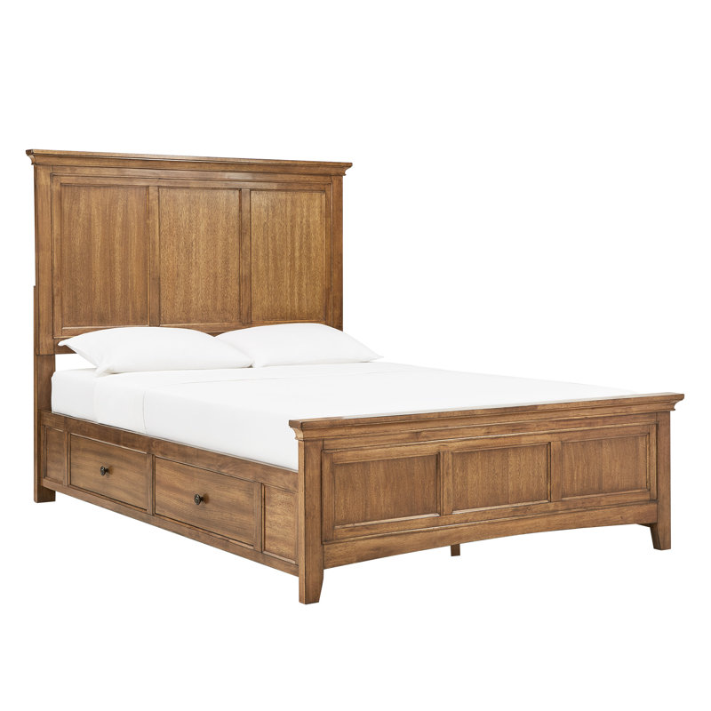 Melfa Standard Storage Bed, King, Oak