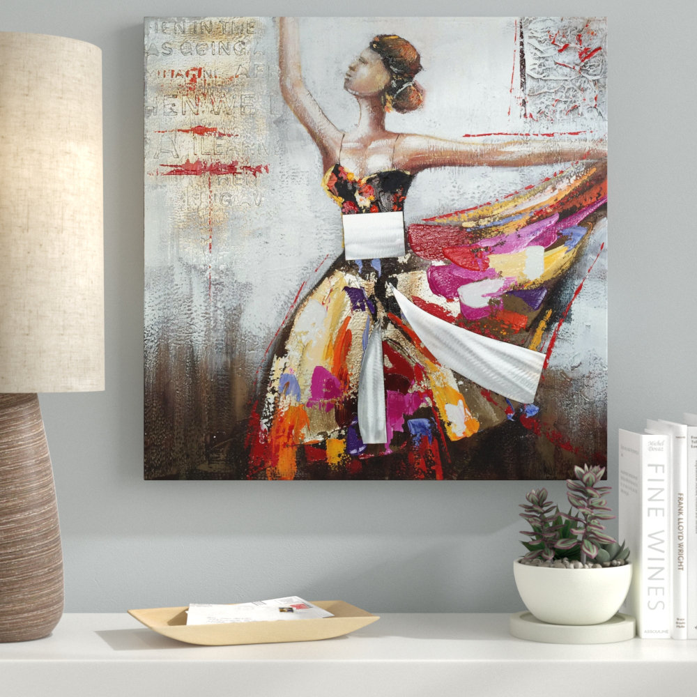 " Prima Ballerina " Painting Print Ebern Designs
