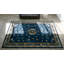 Hand Knotted Wool Area Rug in Blue