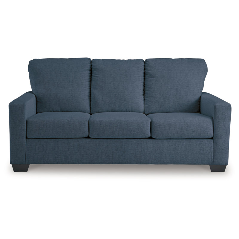 Clorene Upholstered Sleeper Sofa, 39" H x 76" W x 40" D, Navy Blue