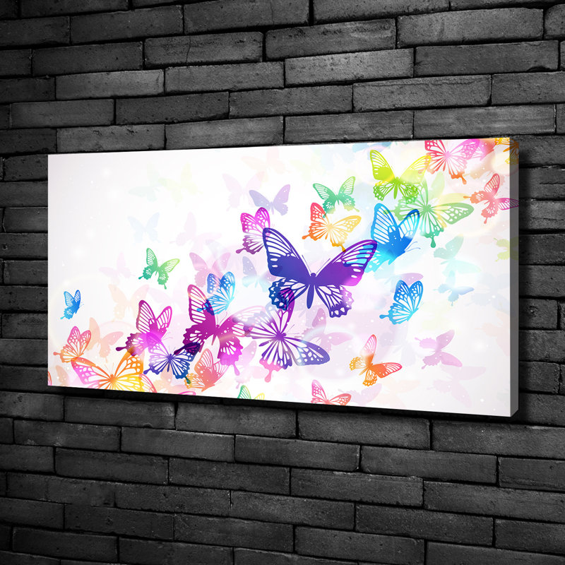 Colourful Butterflies - Wrapped Canvas Print