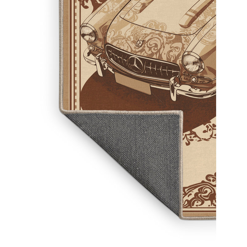 Tapis moelleux moelleux moelleux pour voiture rétro convertible Eckman, 5 x 7
