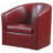 Grosso Faux Leather Swivel Barrel Chair-352986010
