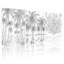 Palmiers, palmiers, plage, fleurs, vagues, ensemble de 3 impressions sur toile-2067120473