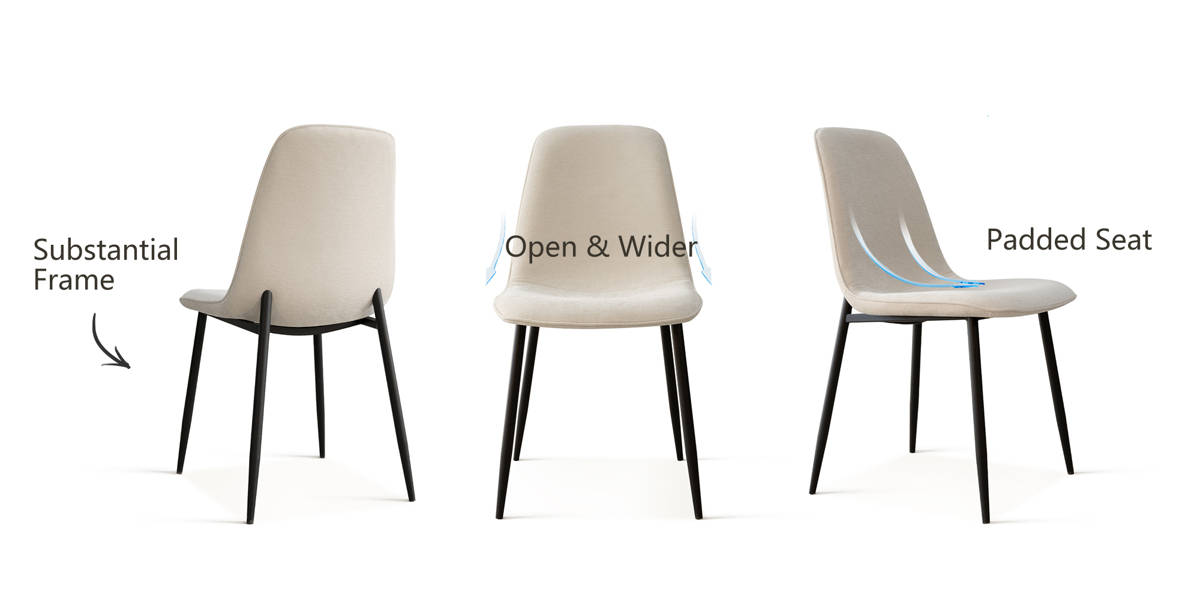 Brookelyne Upholstered Fabric Side Chair Dining Chair (Set of 4)