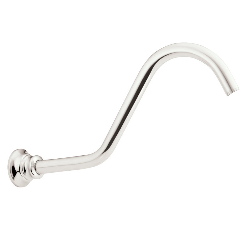 Waterhill Rainfall Spout and Flange Kit, Polished Nickel