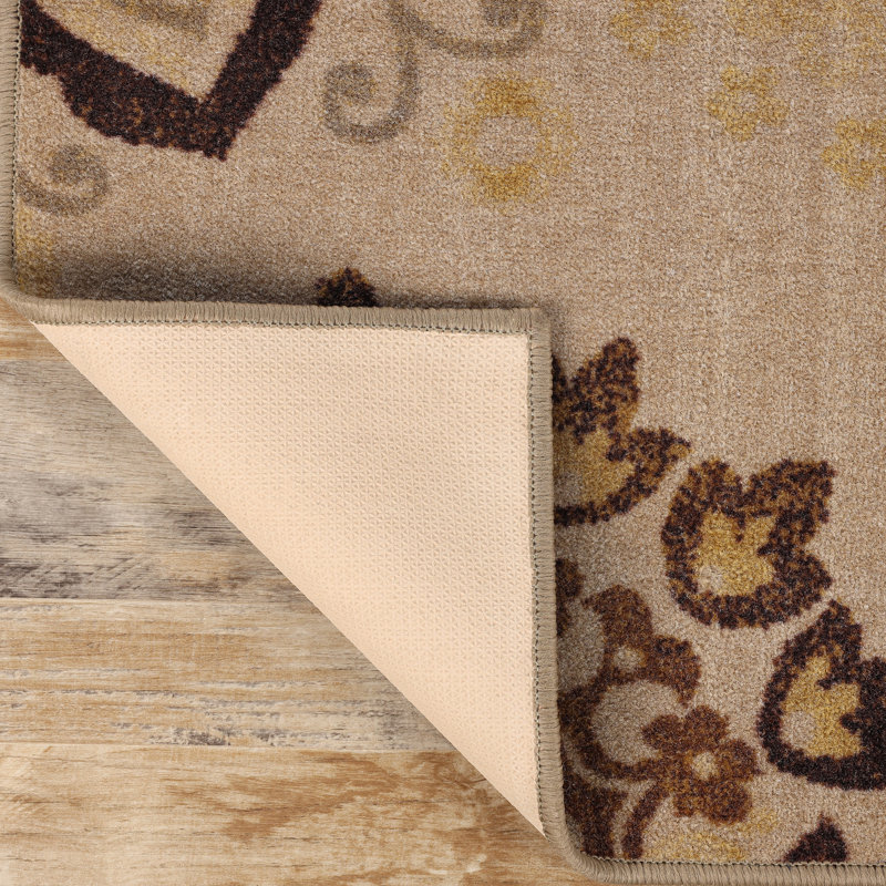 Kindsey Ornamental Medallions Plush Liena Area Rug, Rectangle 2' x 3'